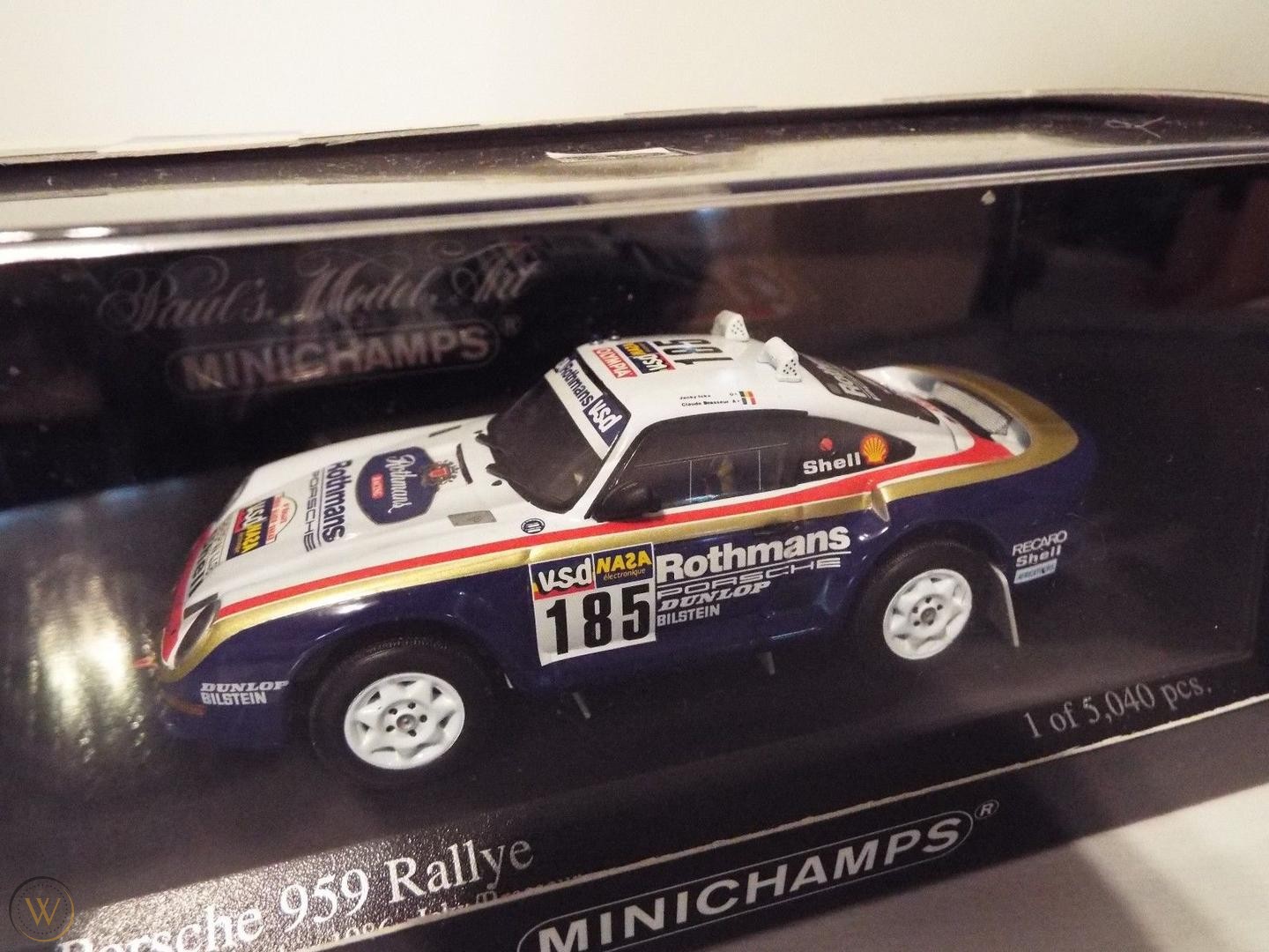 MINICHAMPS 400866285 1/43 PORSCHE 959 N 185 2nd RALLY PARIS-DAKAR