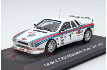 WHITE BOX LANCIA 037 No1 MARTINI RACING RALLY MONTE CARLO W.ROEHRL/C.GEISTDOERFER