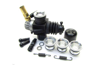 24068 Novarossi Plastic Carburettor 3.5cc 9mm 2Adjustments Reverse with Reducer 6mm. 