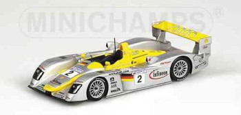 MINICHAMPS AUDI R8 NO.2 – CAPELLO/HERBERT/PESCATORI – SECOND – AUDI SPORT NORTH AMERICA – 24H LE MANS 2002 