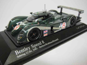 MINICHAMPS BENTLEY SPEED 8 HERBERT 3RD 12H SEBRING 2003