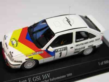 MINICHAMPS OPEL - KADETT E GSI 16V TEAM OPEL N 1 RALLY 1980s 1989 HAIDER - HINTERLEITNER