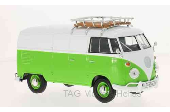 VW T1, light green/white, box wagon with roof rack  MOTORMAX MOM79551