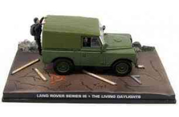 JAMES BOND : LAND ROVER SERIES 3 THE LIVING DAYLIGHTS 1/43 DISPLAY CASE ATLAS DY045