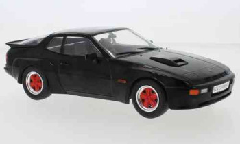 Porsche 924 Carrera GT black with red wheel rim 1981