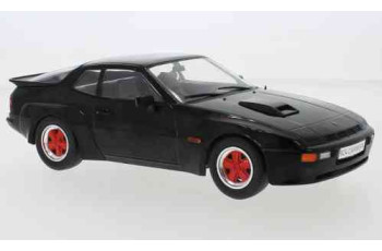 Porsche 924 Carrera GT black with red wheel rim 1981