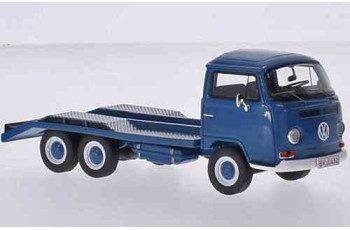 Premium ClassiXXs 1:43 VW T2a Car Transport Blue