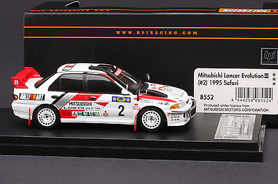 HPI #8552 Mitsubishi Lancer Evo III 1995 Safari Rally 1/43 model